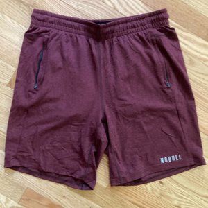 MEN'S LIGHTWEIGHT KNIT SHORT 9" WINE HEATHER LARGE